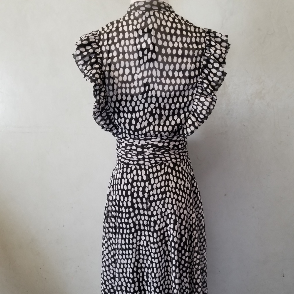 NWT Club Monaco Saffra Printed Ruffle Dress (I28) - Picture 8 of 8